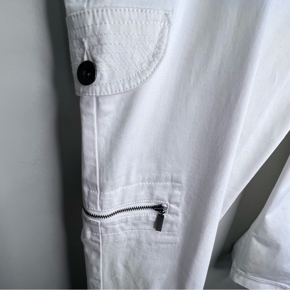 Northern Reflections White Cargo Capris Size 16 - Picture 3 of 8